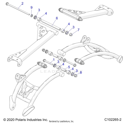 SUSPENSION, REAR CONTROL ARM MOUNTING - A25SYE95PL (C102265-2)