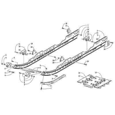 SLIDE RAIL AND TRACK ASSEMBLY