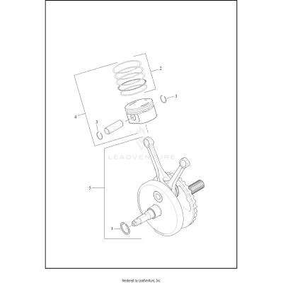 PISTONS AND FLYWHEEL ASSEMBLY  - TWIN CAM 110™