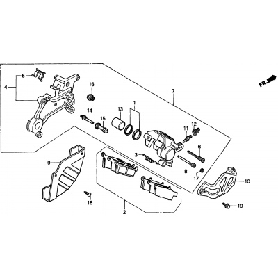 REAR BRAKE CALIPER