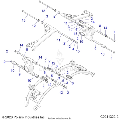 SUSPENSION, REAR CONTROL ARM MOUNTING - A25SYY95AH (C0211322-2)