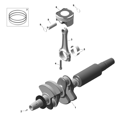01- ROTAX - Crankshaft and Pistons