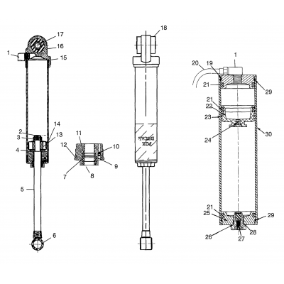 Fox Shock Rear Track And Reservoir