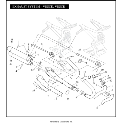 EXHAUST SYSTEM - VRSCD, VRSCR