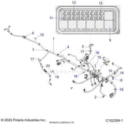 ELECTRICAL, HARNESS - A20S6E57A1/3A1 (C102359-1)