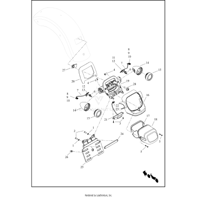 TAIL LAMP, LICENSE PLATE MOUNT