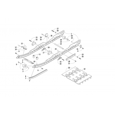 SLIDE RAIL AND TRACK ASSEMBLY