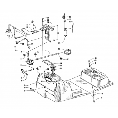 GAS TANK AND FUEL PUMP ASSEMBLIES