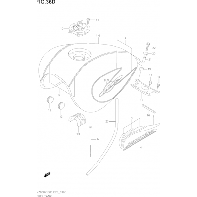 FUEL TANK (MODEL Y F.NO.103783~)