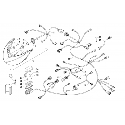 HEADLIGHT AND WIRING ASSEMBLIES