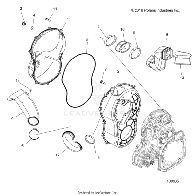 BODY, CLUTCH COVER - A19SXE95FR (100935)