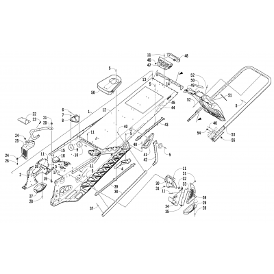 TUNNEL, REAR BUMPER, AND SNOWFLAP ASSEMBLY