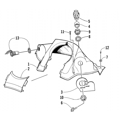 CONSOLE AND SWITCH ASSEMBLY