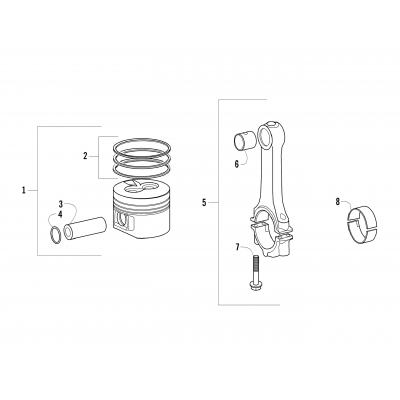 PISTON SET AND CONNECTING ROD ASSEMBLY