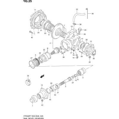 FINAL BEVEL GEAR (REAR)(MODEL W/X)