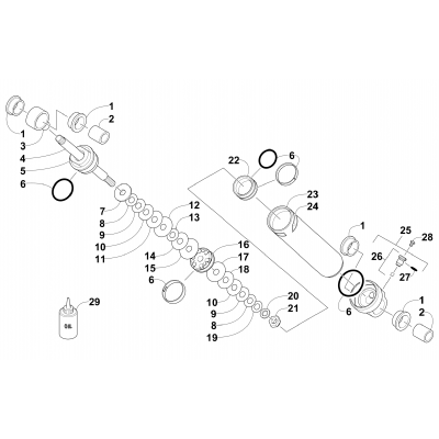 REAR SUSPENSION REAR ARM SHOCK ABSORBER