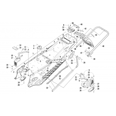 TUNNEL, REAR BUMPER, AND SNOWFLAP ASSEMBLY