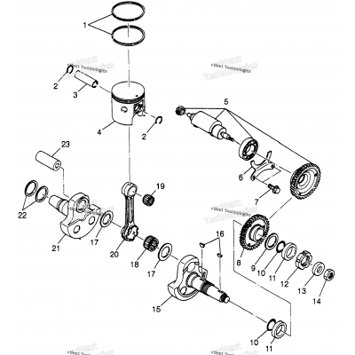 Piston & Crankshaft Xplorer 400L