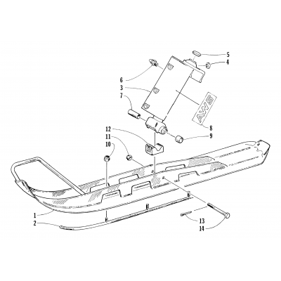 SKI AND SPINDLE ASSEMBLY