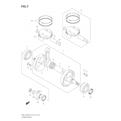 CRANKSHAFT (RM-Z450 K8/K9/L0)