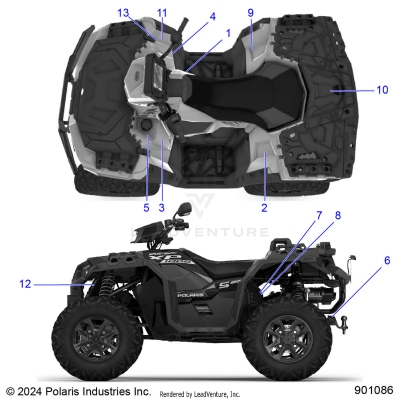 BODY, DECALS, GENERAL - A25SLE95CF/FF/EF (901087)