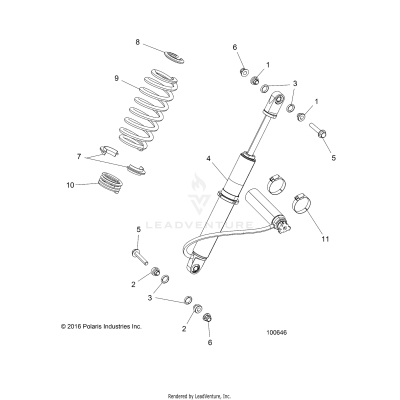 SUSPENSION, REAR SHOCK MOUNTING - A17DCE87AU (100646)