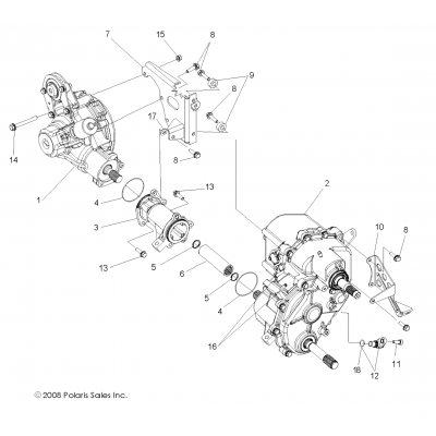Drive Train, Gearcase, Differential Mounting