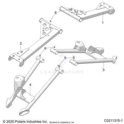 SUSPENSION, REAR CONTROL ARMS - A25SVA85A4 (C0211315-1)