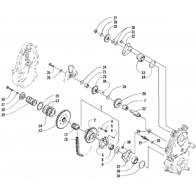 DRIVE/REVERSE DROPCASE ASSEMBLY