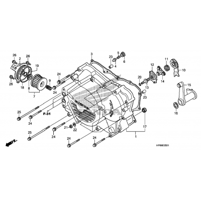 FRONT CRANKCASE COVER (TRX500FM/FPM)