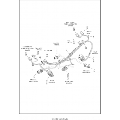 WIRING HARNESS, FAIRING - FLTRK, FLTRX, FLTRXS AND FLTRXST