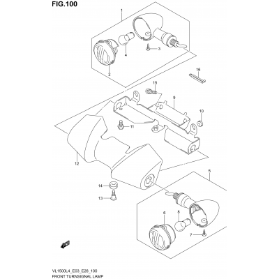 FRONT TURNSIGNAL LAMP (VL1500BL4 E28)