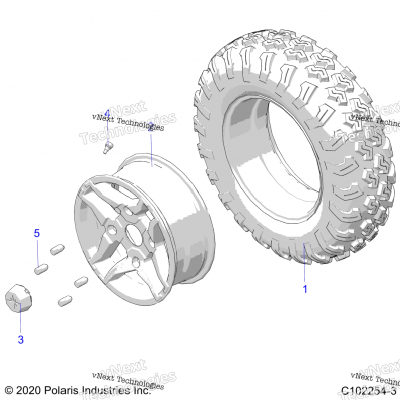 Wheels, Front Tire A21sws57c2