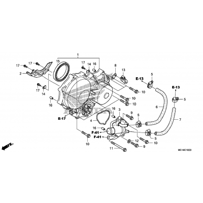 LEFT CRANKCASE COVER / WATER PUMP