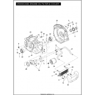 CRANKCASE, ENGINE OIL FILTER & COOLER - TWIN CAM 110™