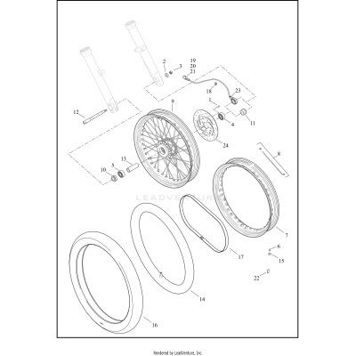 WHEELS, FRONT, LACED - XL1200C