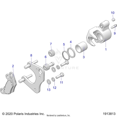 BRAKES, FRONT CALIPER - A25SJR57AM (1913813)