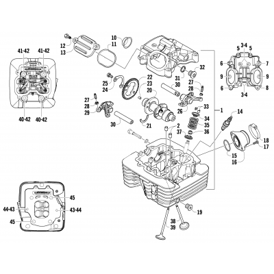 CYLINDER HEAD AND CAMSHAFT/VALVE ASSEMBLY