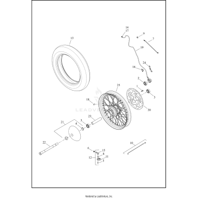 WHEELS, FRONT, LACED