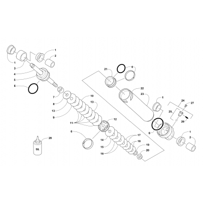 REAR SUSPENSION REAR ARM SHOCK ABSORBER