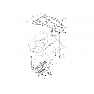 REAR RACK AND FOOTWELL ASSEMBLIES