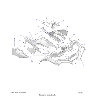 BODY, FRONT CAB and SIDE PANELS - A24SXE85A9/AM/AP (C102558)