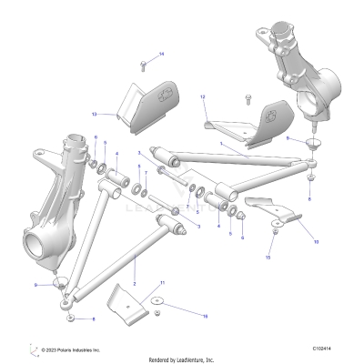 SUSPENSION, A-ARM and STRUT MOUNTING - A25SEE57CY/EY (C102414)