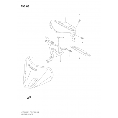 HANDLE COVER (LT-A500X L1 E33)