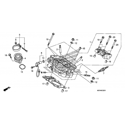 REAR CYLINDER HEAD