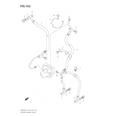 FRONT BRAKE HOSE (AN400ZA L1 E33)