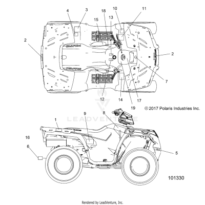 BODY, USA DECALS - A19SEA57B1/5/9/E57B1/5/9/F57B4/SEY57B5/SEZ57BZ [101330]