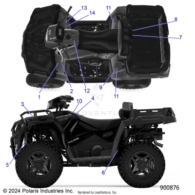 BODY, DECALS, STANDARD - A25SWE57F1/C1/E1 (900876)