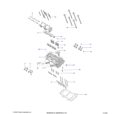 ENGINE, CYLINDER HEAD, CAM and VALVES - A25SVA85A4 (C102560)