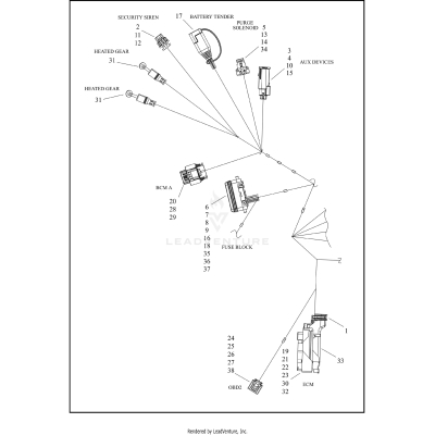 WIRING HARNESS, MAIN - FLHX, FLHXU (4 OF 9)